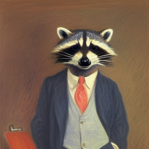 raccoon in a business suit